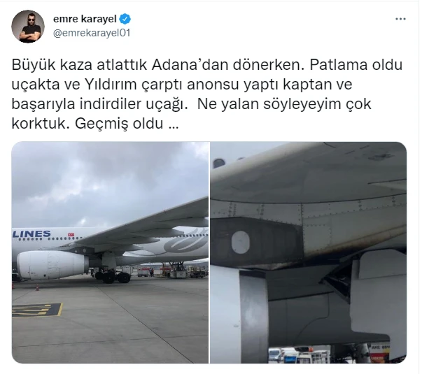 Oyuncu Emre Karayel'in korku dolu anları! Bindiği uçağa yıldırım isabet etti